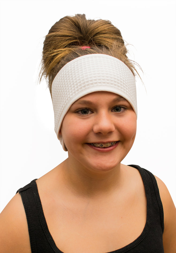 White Cotton Waffle Headband (7788958843066)