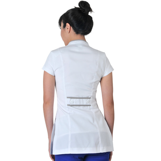 Short Sleeves Mandarin Style Spa Uniform #613 (6571125440698)