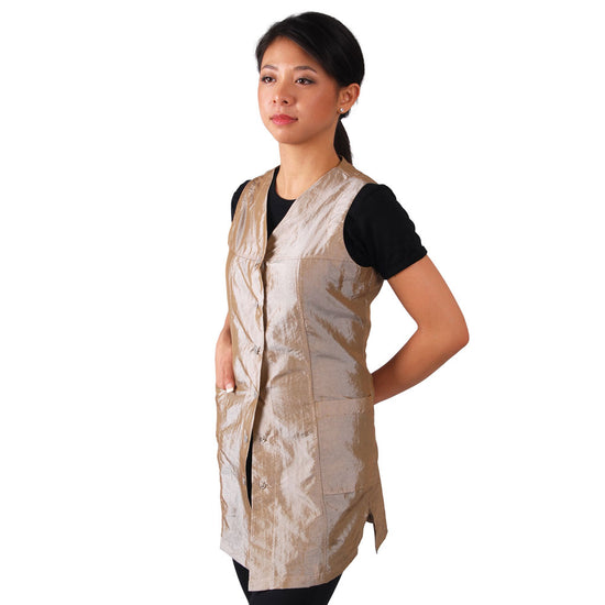 Sleeveless Slim Fit Nylon Smock #910 (6568542109882)