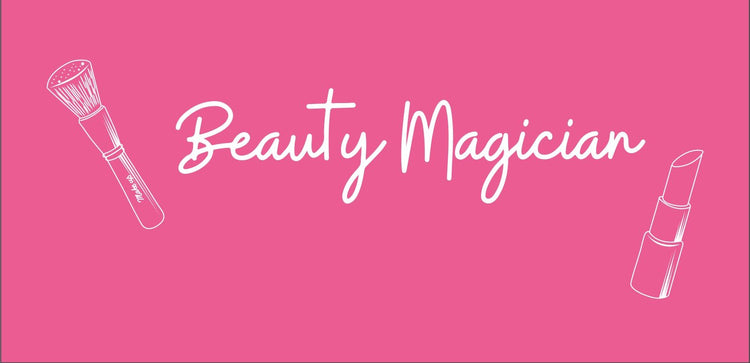 Pink Scoop Neck T-shirt - "Beauty Magician" (White Font) (6851809870010)